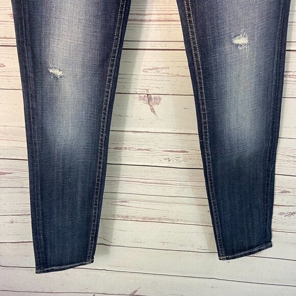 Vigoss Skinny Jeans Women's Size 27 (28 x 30.5) The Chelsea Mid Rise Distressed - Picture 3 of 12